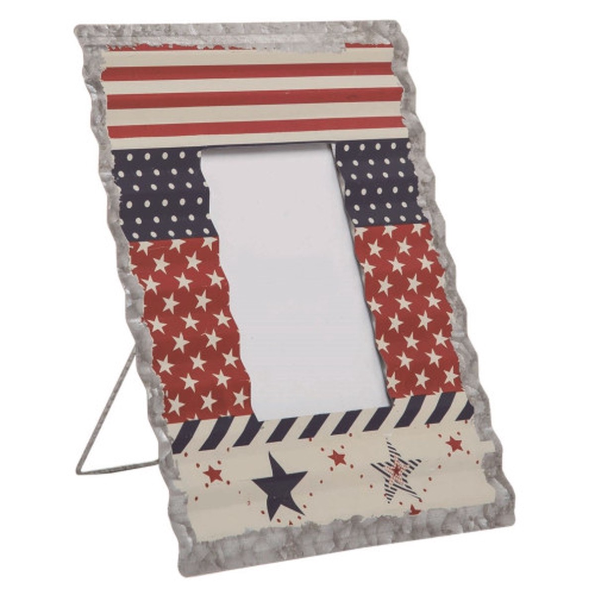 10.75″ Red and Ivory 4th of July Corrugated American Picture Frame
