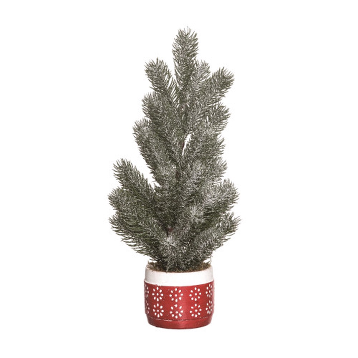18″ Potted Evergreen Artificial Christmas Tree, Unlit
