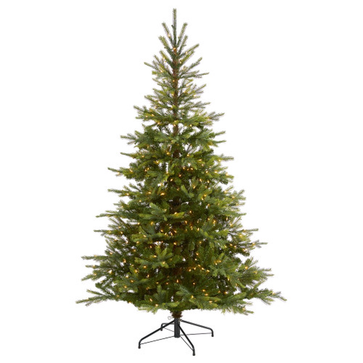 7 Pre-Lit North Carolina Spruce Artificial Christmas Tree, Clear LED Lights