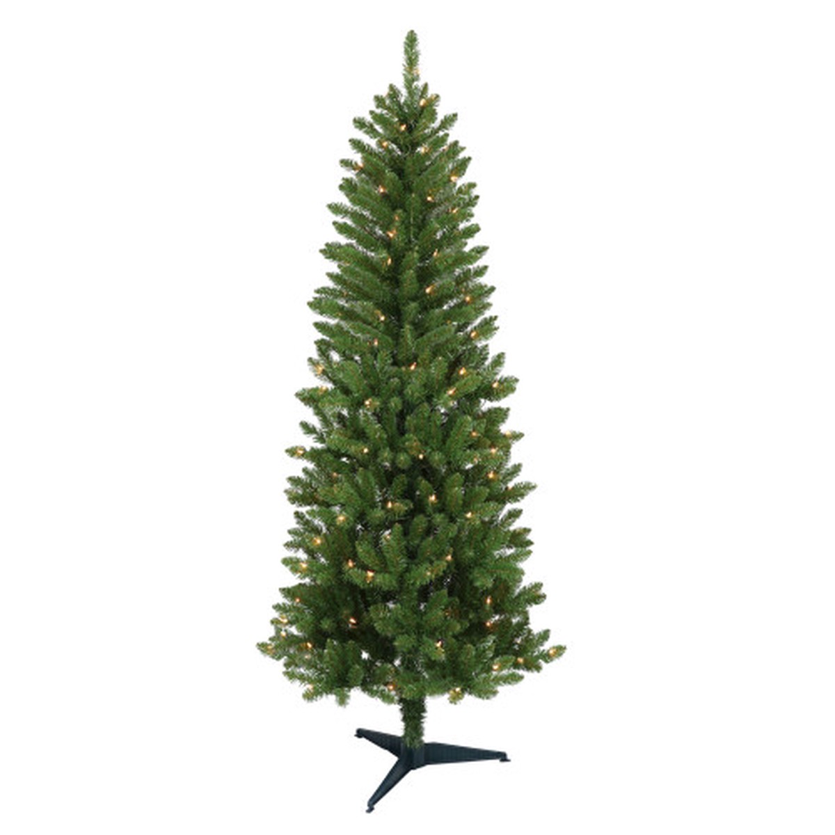 Pre-lit Slim Carson Pine Artificial Christmas Tree – 6 – Clear Lights