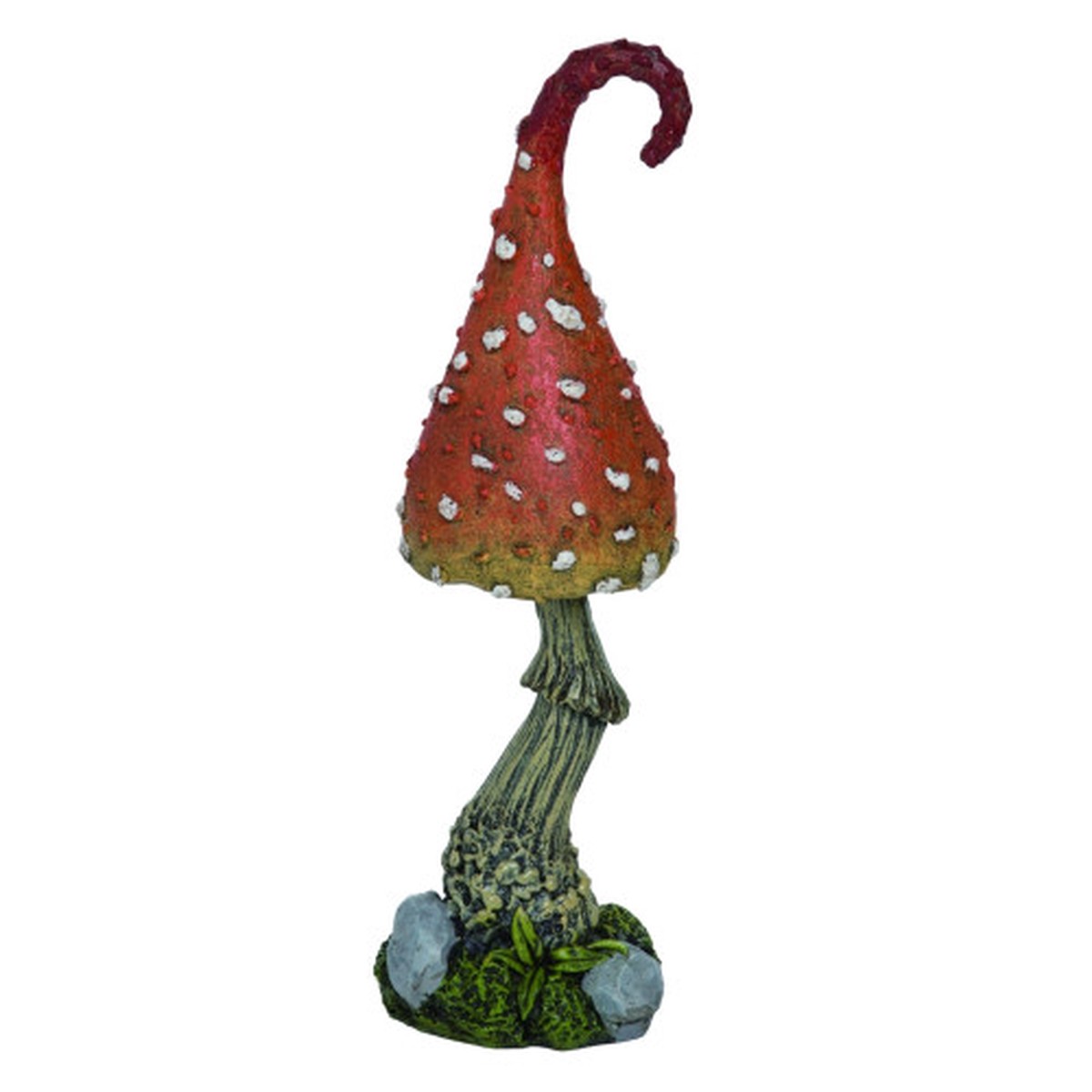 10.25″ Red and Green Easter Swirly Mushroom Figurine