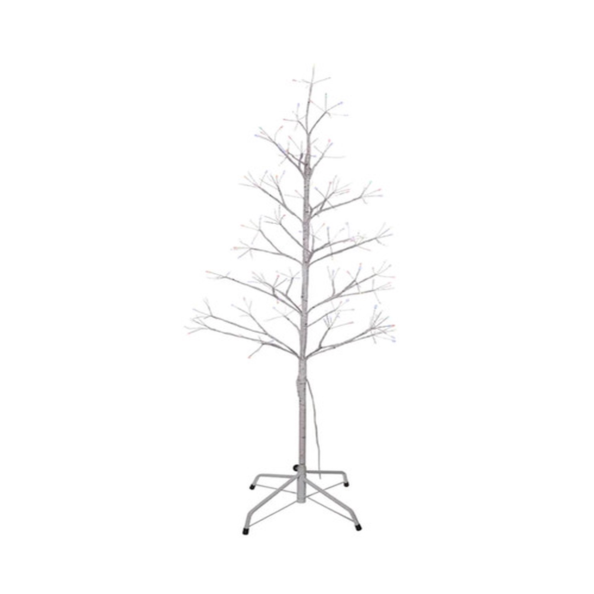 Pre-Lit White Birch Twig Artificial Christmas Tree – 4′ – Multicolor LED Lights
