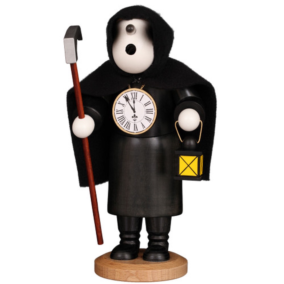 10.25 Grim Reaper Christmas Handcrafted Wooden Smoker Figurine