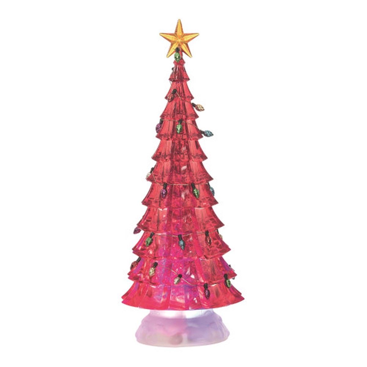 12.75″ Pre-lit Red Artificial Christmas Tree Snow Globe