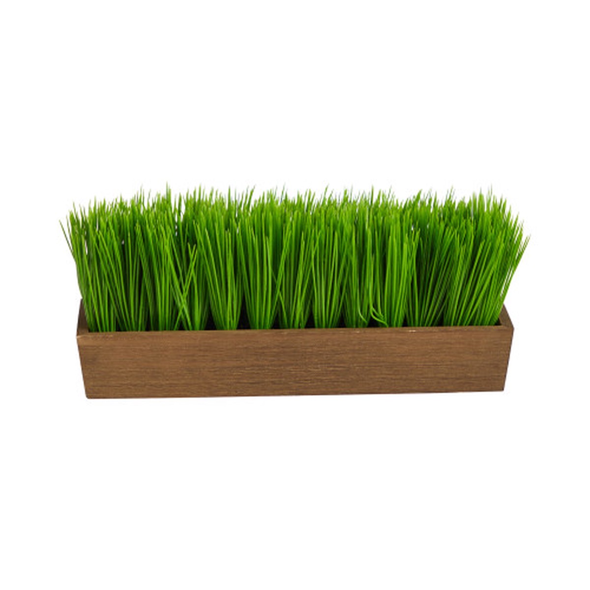 12″ Grass Artificial Plant in Brown Planter