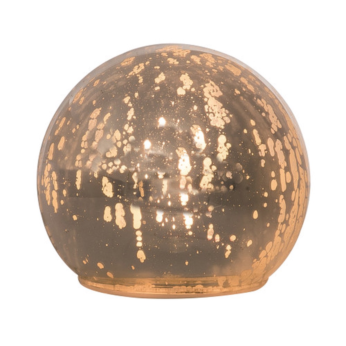4.75″ Pre Lit Shiny Gold Christmas Snow Globe