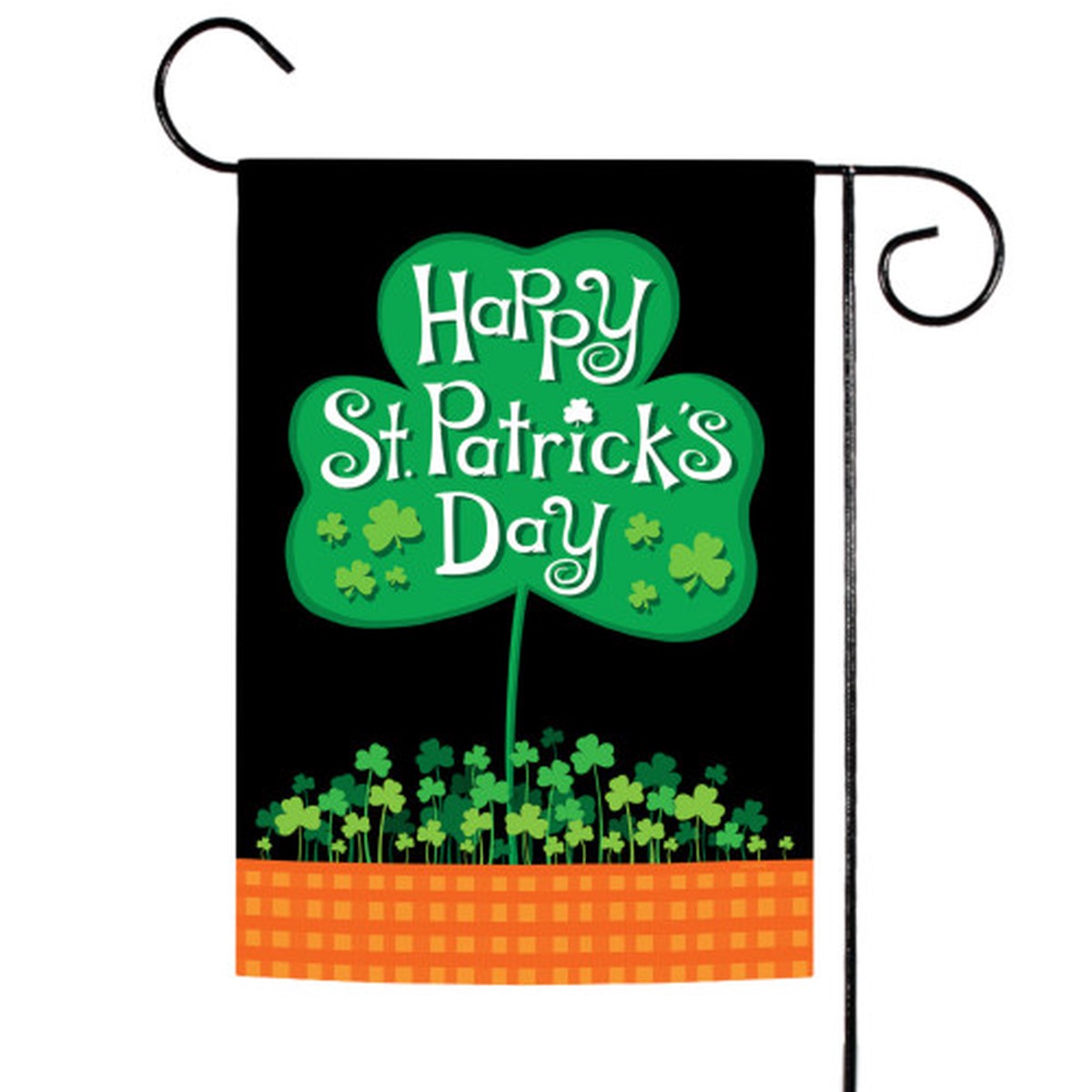 Clover Patch “Happy St. Patrick’s Day” Outdoor Garden Flag – 18″ x 12.5″