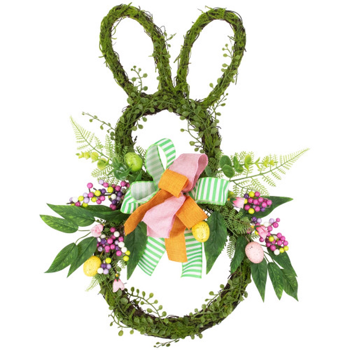 Twig and Vine Easter Bunny Silhouette Artificial Wreath – 23″