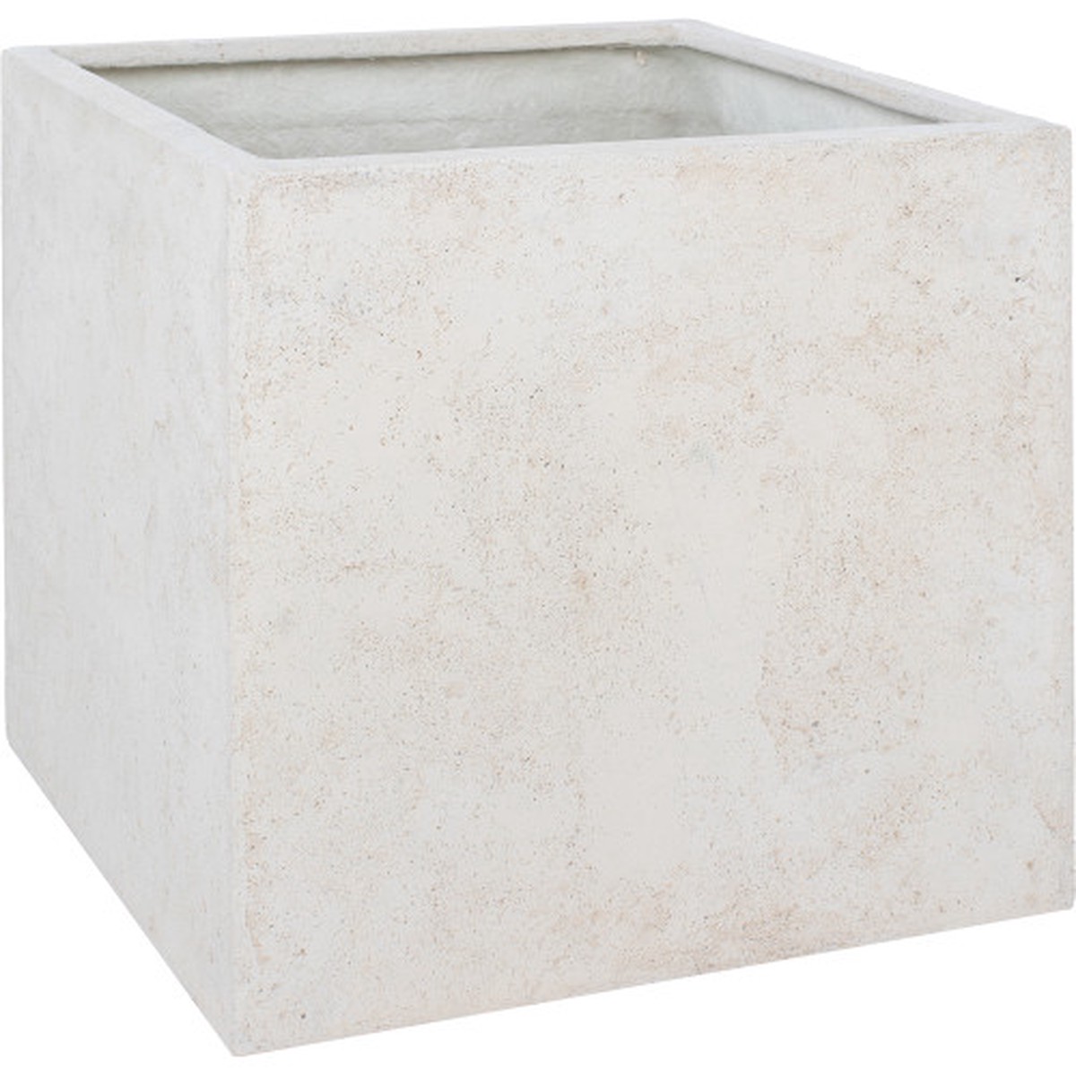 Volcanic Stone Cube Standing Planter – 18″ – Gray