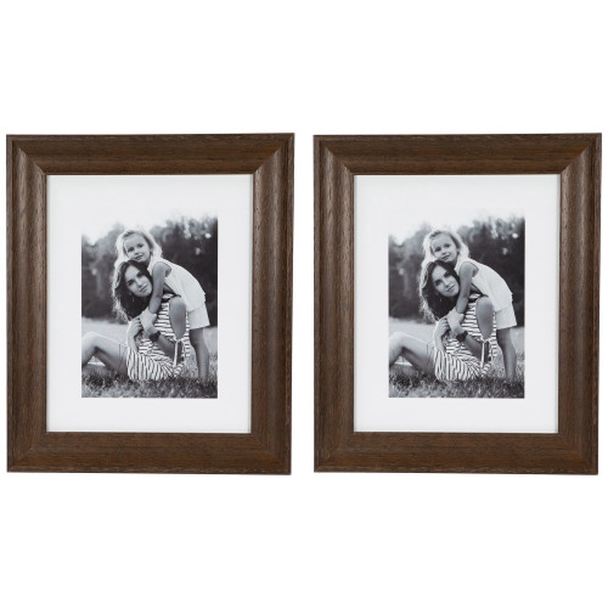 Wooden Picture Frames – for 8″ x 10″ Photos – Dark Brown – Set of 2
