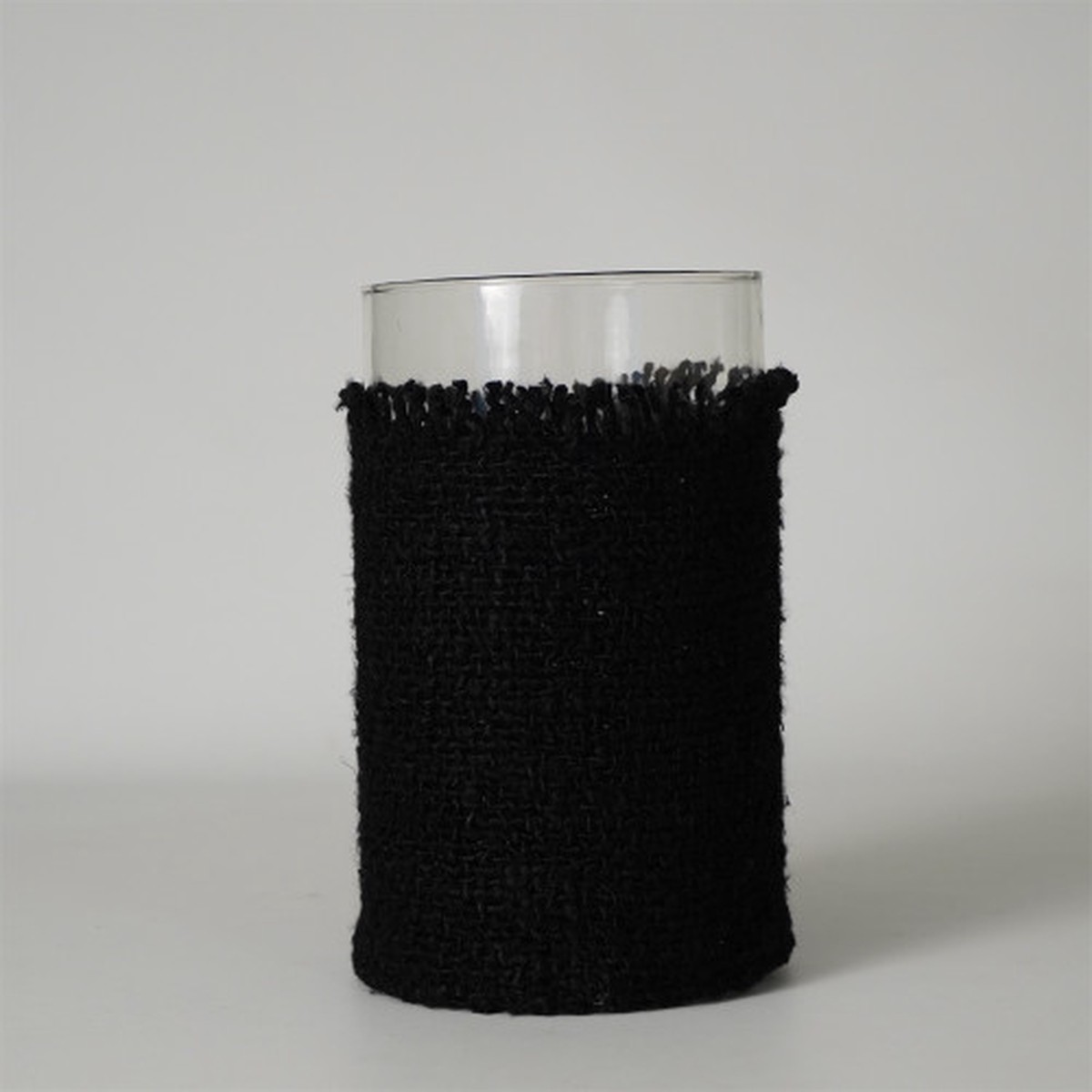 Woven Glass Votive Candle Holder – 10″ – Gray
