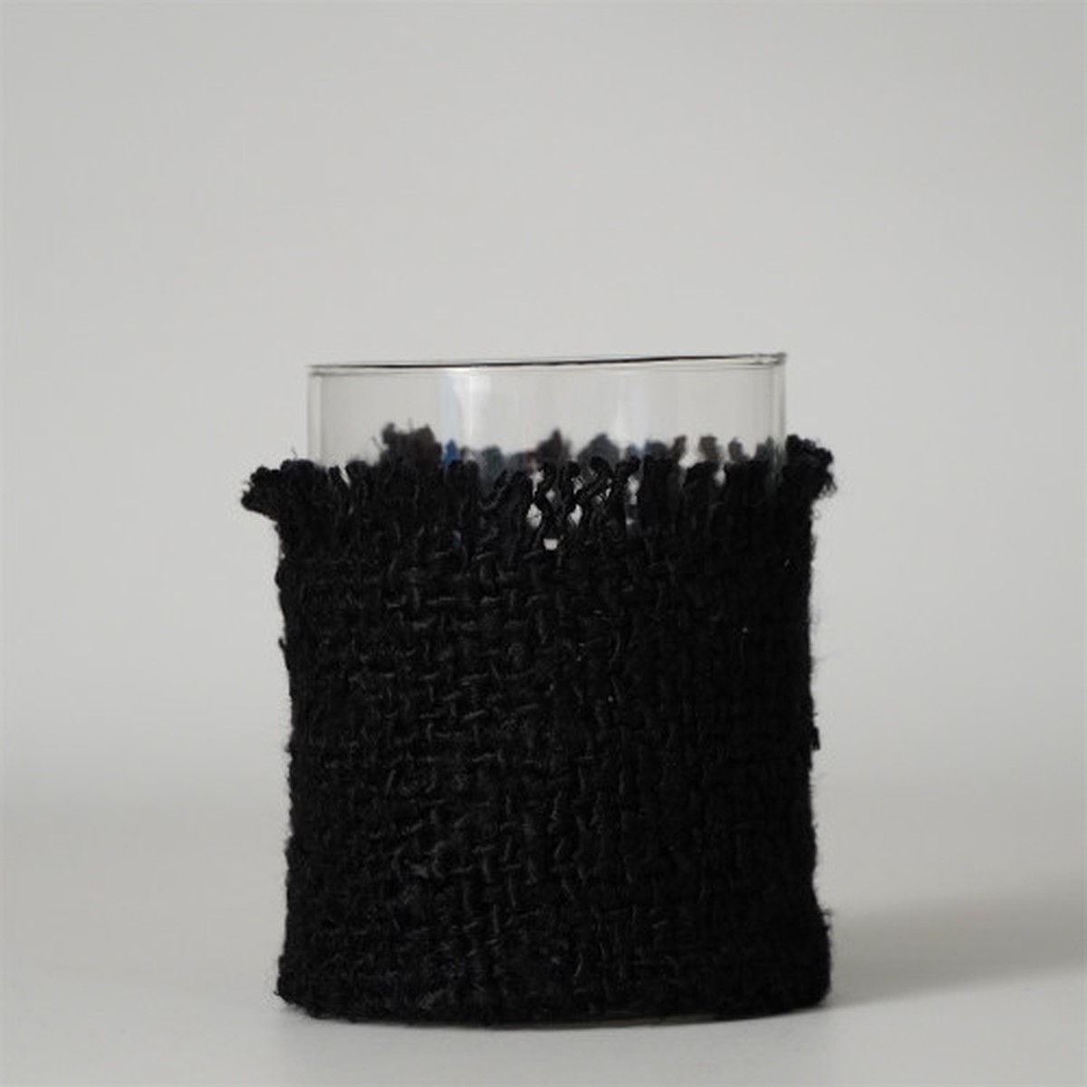Woven Glass Votive Candle Holder – 5″ – Gray