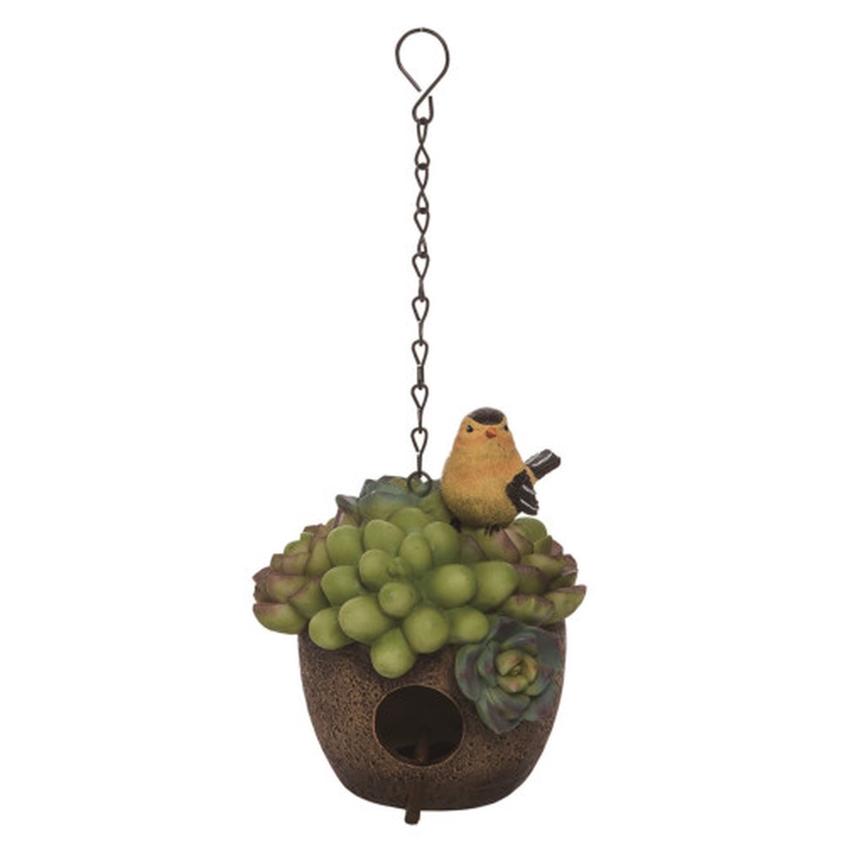 12.75″ Brown and Green Easter Succulent Birdhouse Outdoor Planter