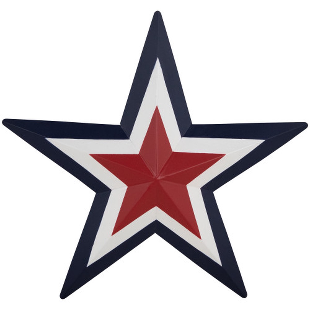 15″ Fourth of July Metal Hanging Triple Star Patriotic Wall Decoration