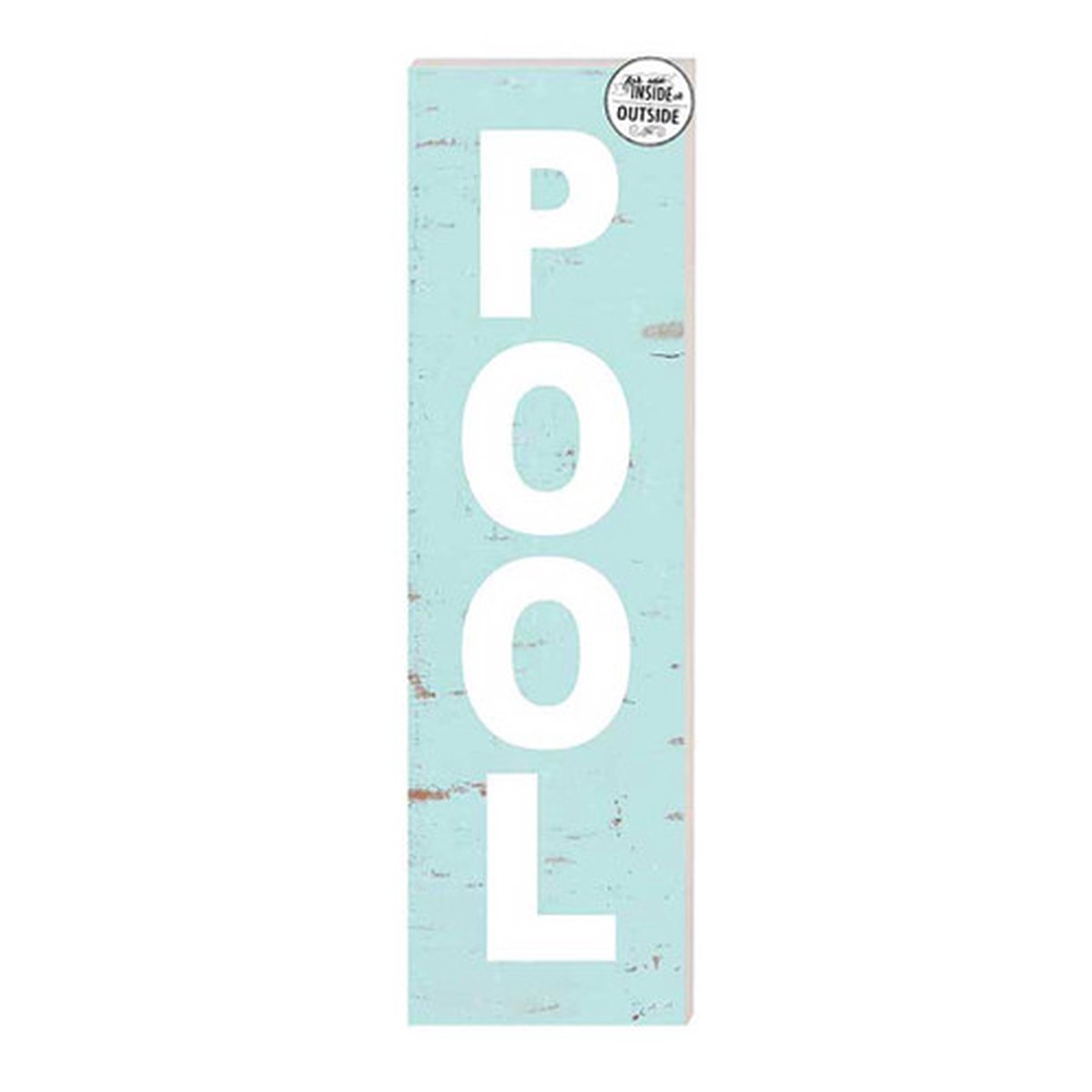 Weather Resistant “Pool” Rectangular Outdoor Wall Sign – 35″ – Sea Blue and White