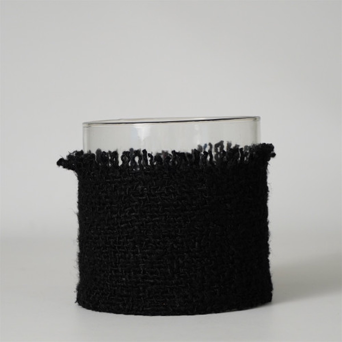 Woven Glass Votive Candle Holder – 6″ – Gray