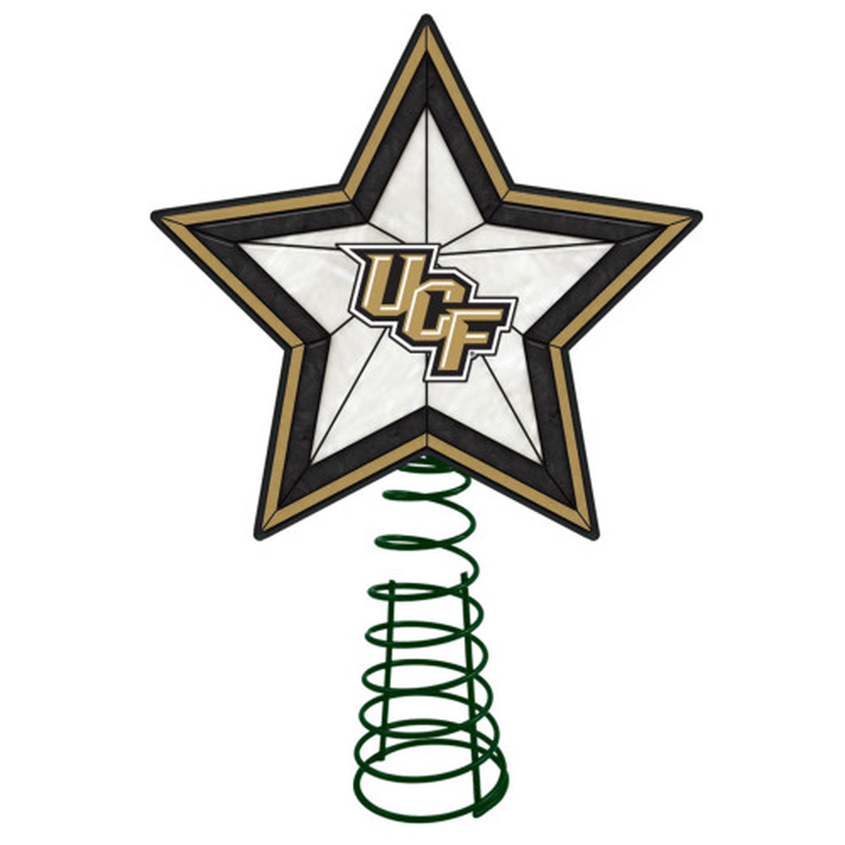 10″ Lighted Black and Brown Star NCAA UCF Knights Christmas Tree Topper
