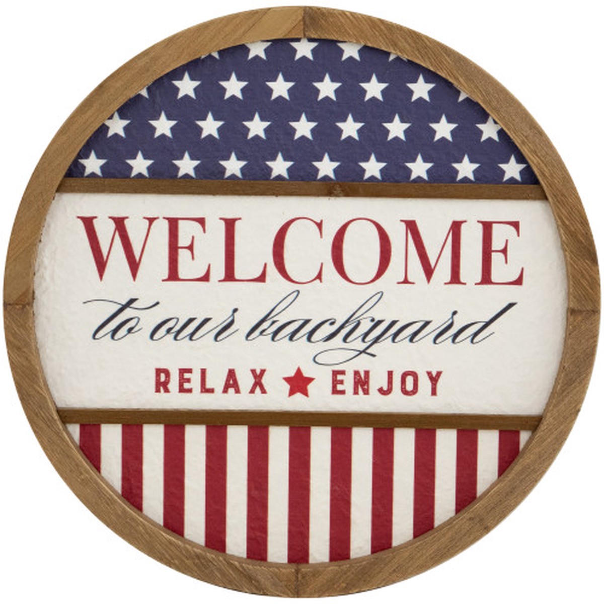 11.75″ Fourth of July Welcome to Our Backyard Framed Patriotic Wall Sign