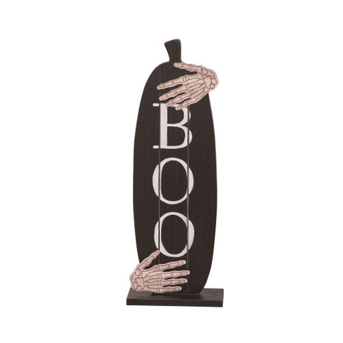 14.25″ Black Boo Pumpkin Halloween Tabletop Decoration