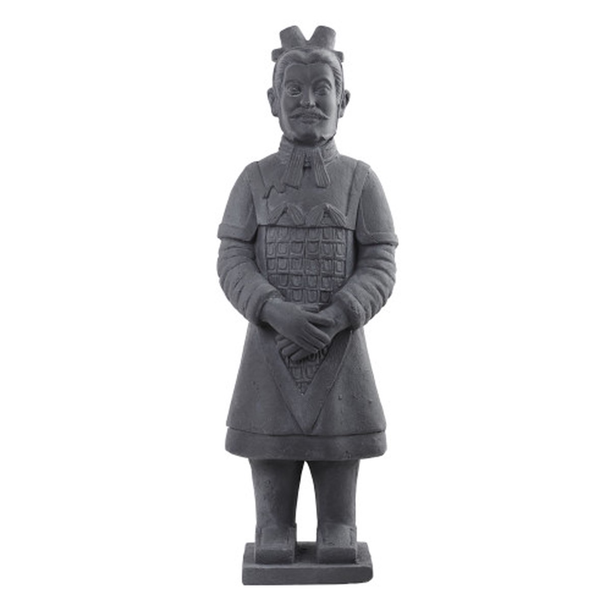 40″ Gray Warrior Outdoor Garden Statue
