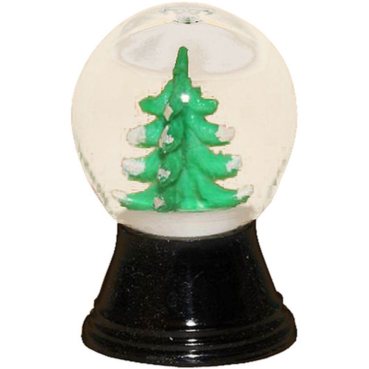 1.5″ Black and Green Perzy Snow Globe Mini Christmas Tree Decoration