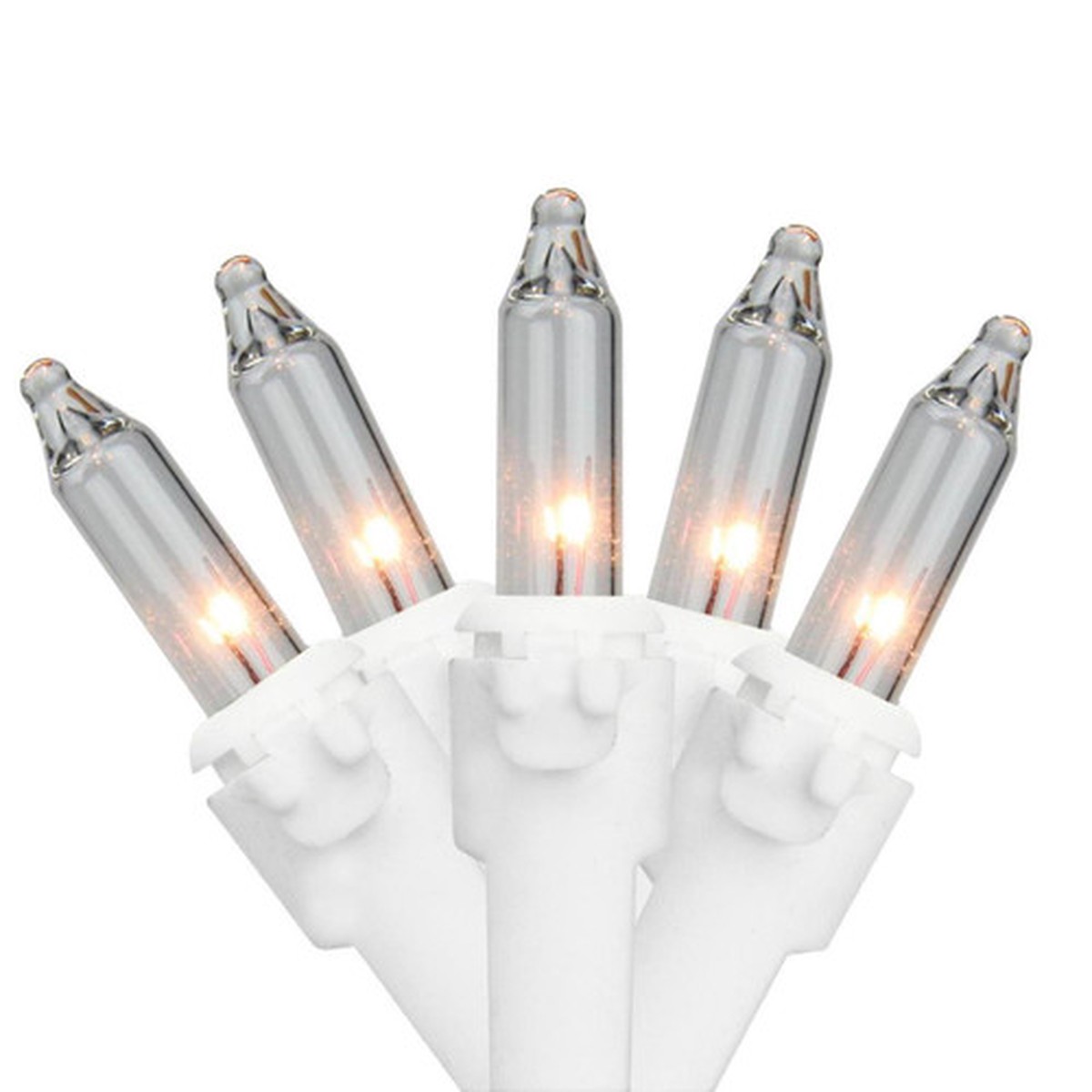 300-Count Clear Mini Christmas Light Set, 149.6ft White Wire