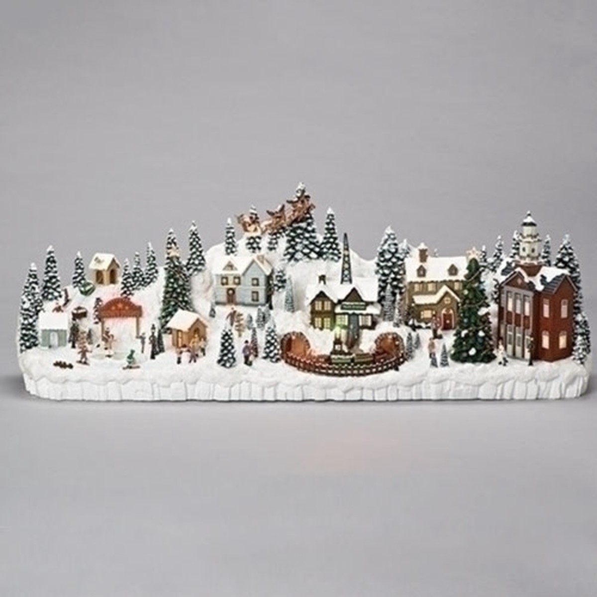 33″ Musical LED Mantlepiece Christmas Village