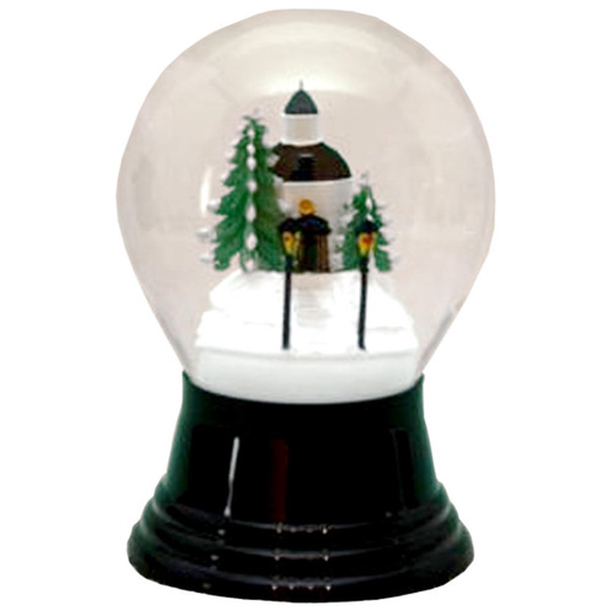 5″ Black and Green Perzy Snow Globe Medium Silent Night Decoration