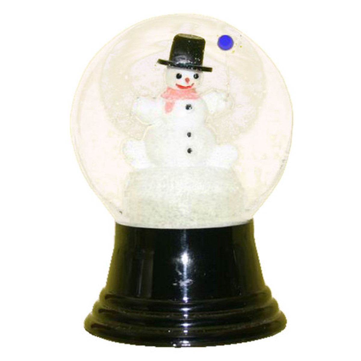 5″ Black and White Perzy Snow Globe Medium Snowman with Balloon Decoration