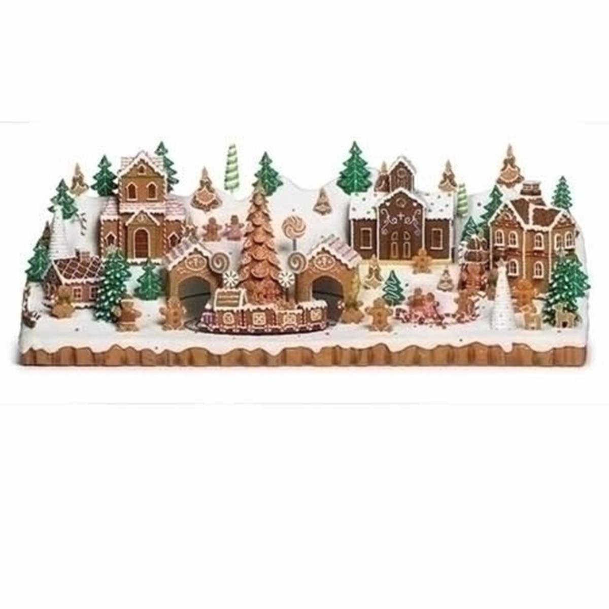 LED Lighted Gingerbread Christmas Village Decoration – 24.5″