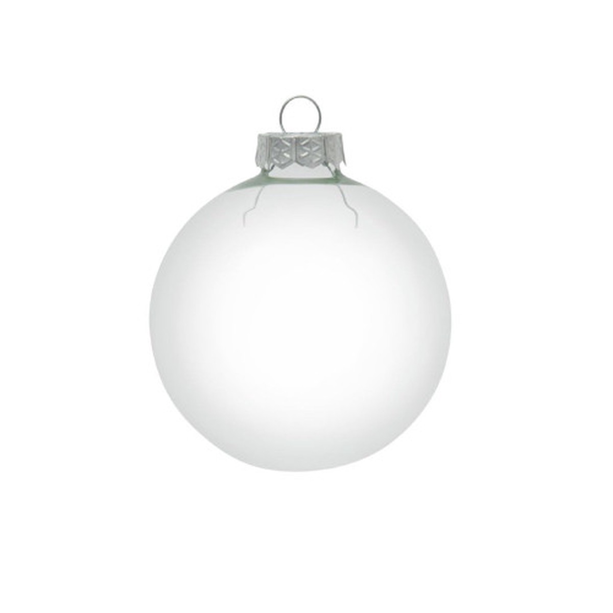 Transparent Glass Christmas Ball Ornaments – 2.75″ (70mm) – Clear – 12ct