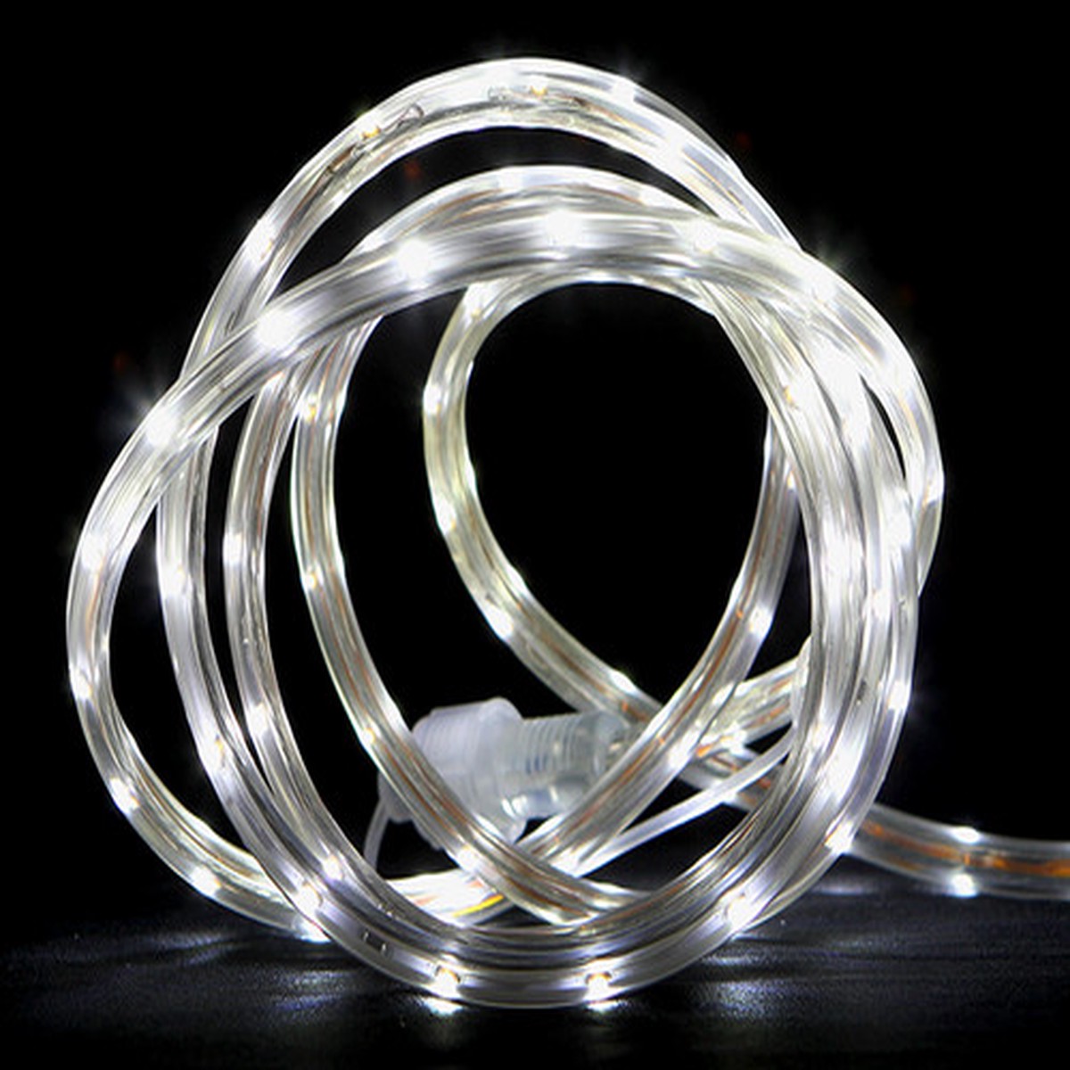 10′ LED Christmas Linear Lighting – Clear Finish – Pure White Lights