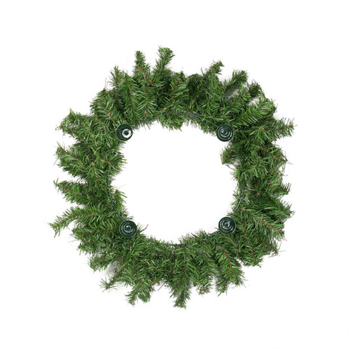 18″ Two-Tone Pine Artificial Christmas Advent Wreath – Holds 4 Taper Candles
