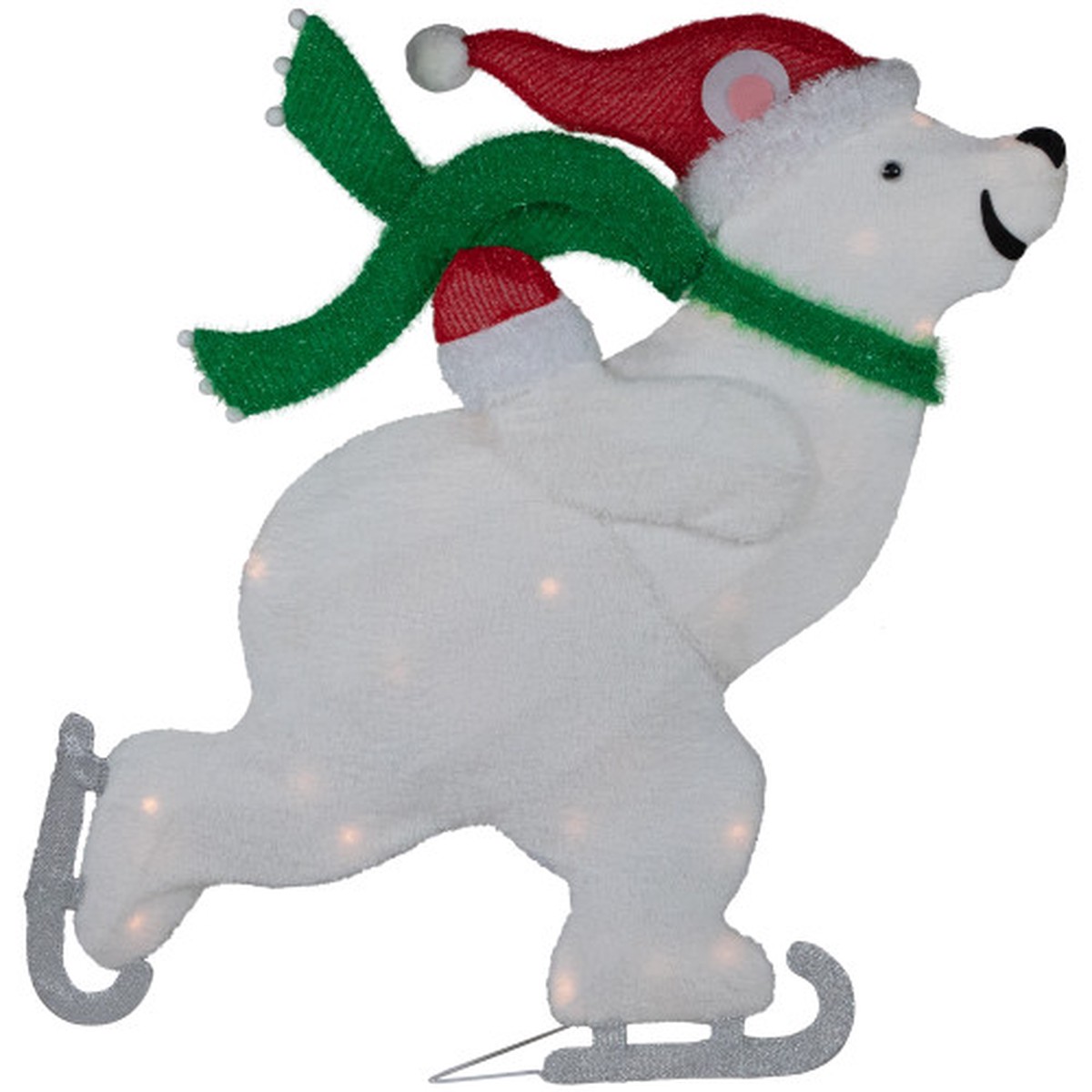 36.25″ Lighted Skating Polar Bear Christmas Decoration