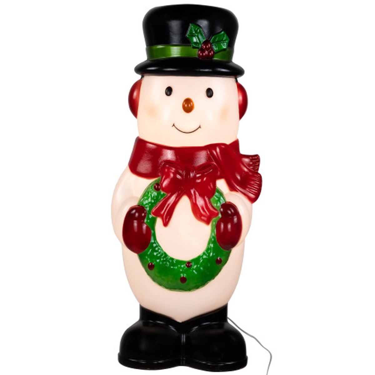 36″ Lighted Blow Mold Snowman Outdoor Christmas Decoration