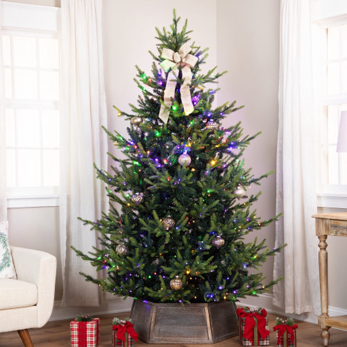 Real Touch Elite Pre-Lit Glenmora Pine IPT Artificial Christmas Tree – 6′ Dual Color LED