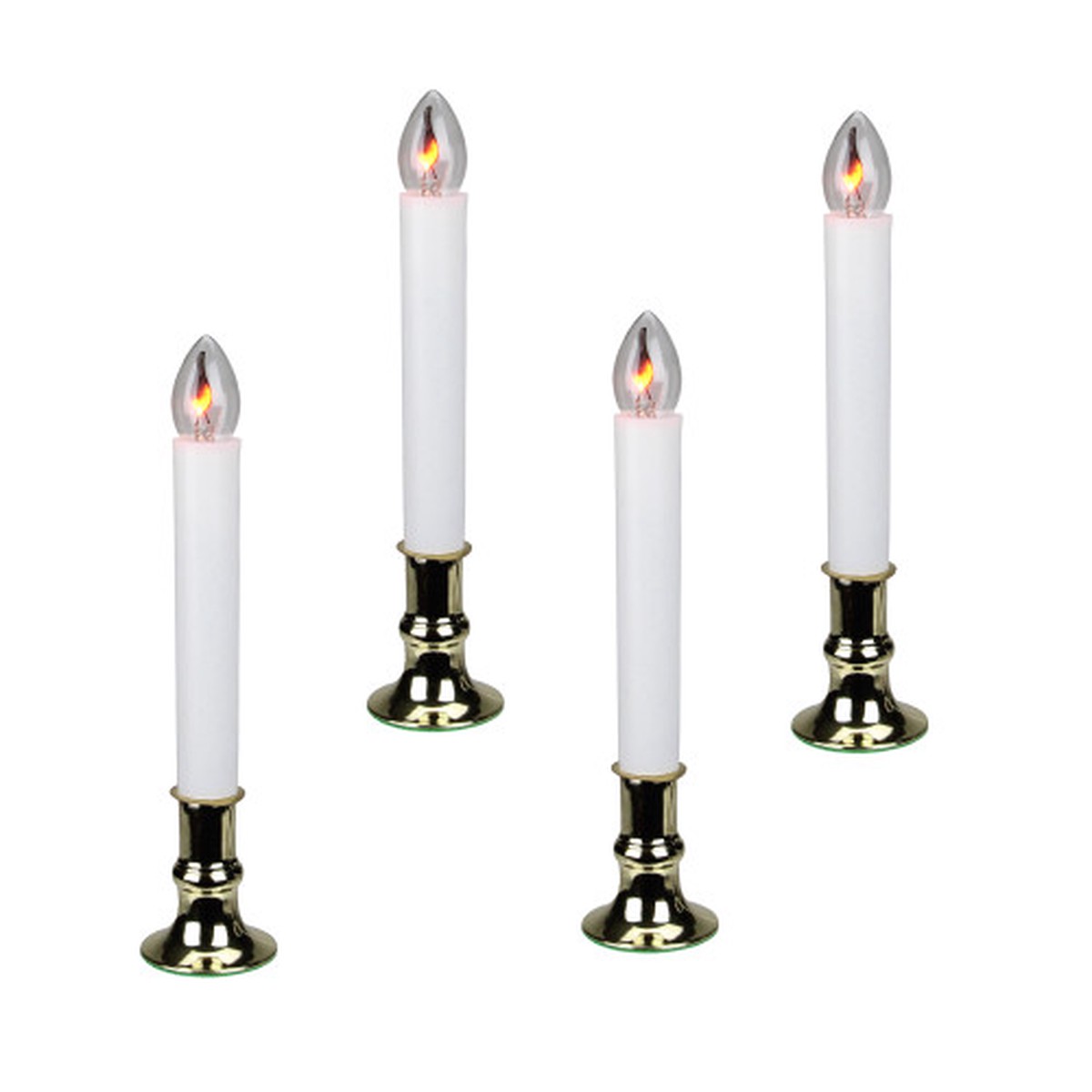 Single Flicker Flame Christmas Candle Lamp – 8.75″ – Set of 4