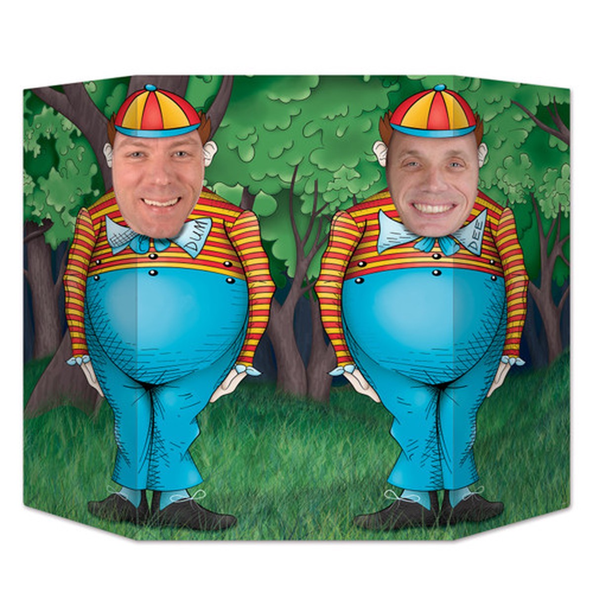 Tweedle Dee and Tweedle Dum Party Photo Prop – 37″ – Multicolor – Pack of 6