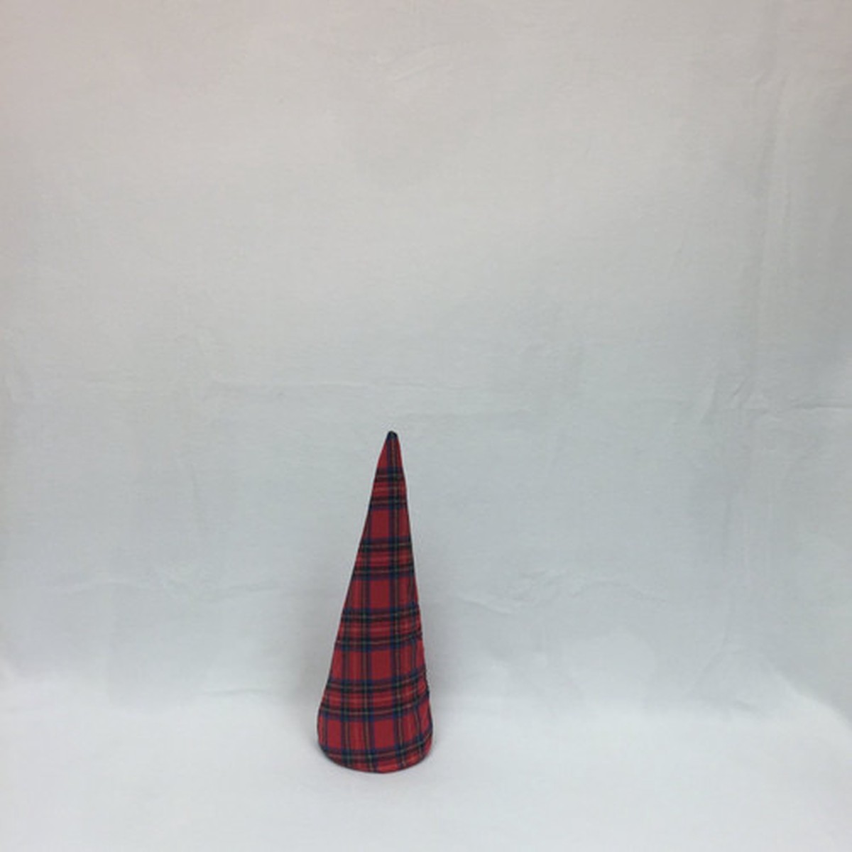 15″ Red Plaid Inflatable Christmas Tree Shaped Ornament