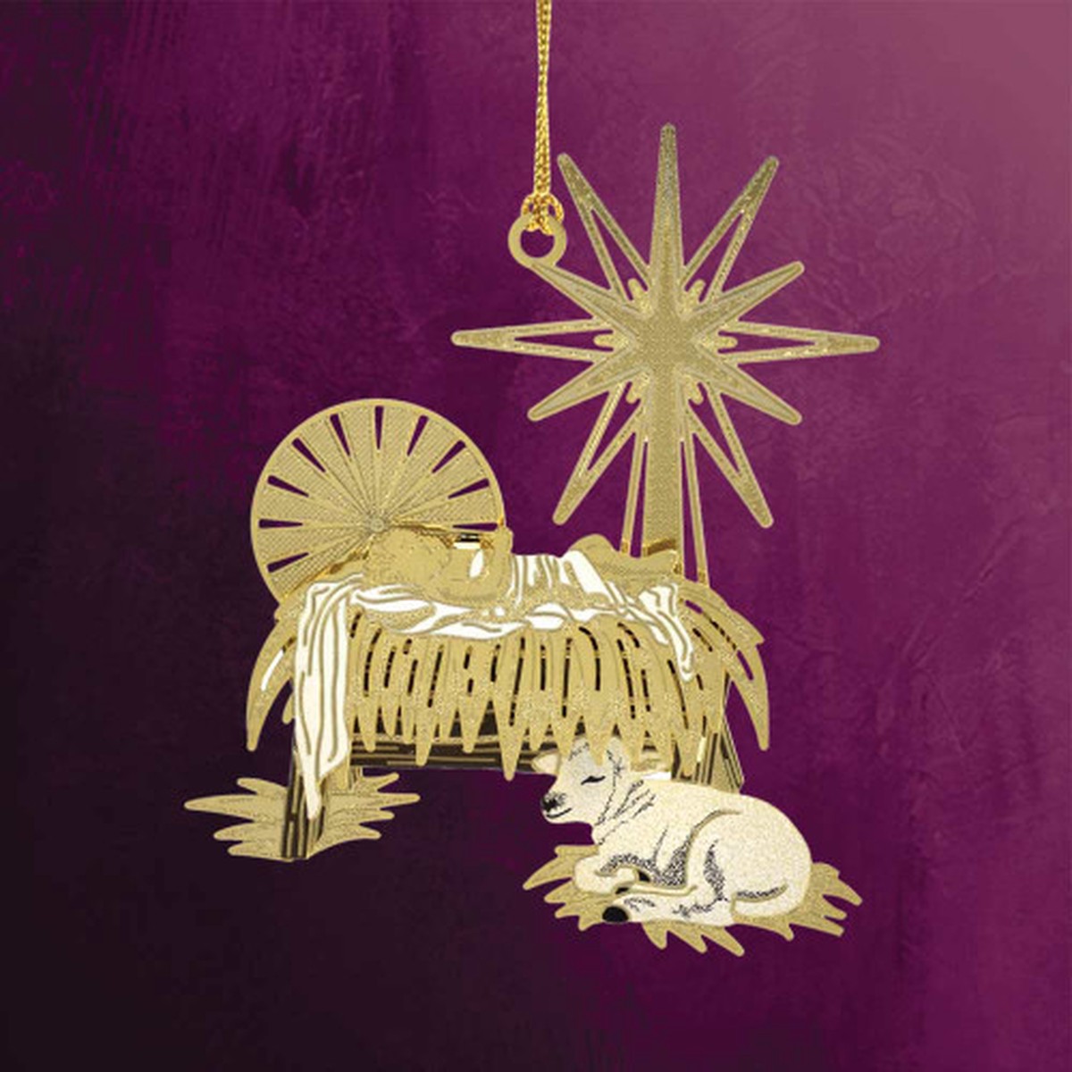 ChemArt 2.5″ Collectible Keepsakes Timeless Manger Christmas Ornament