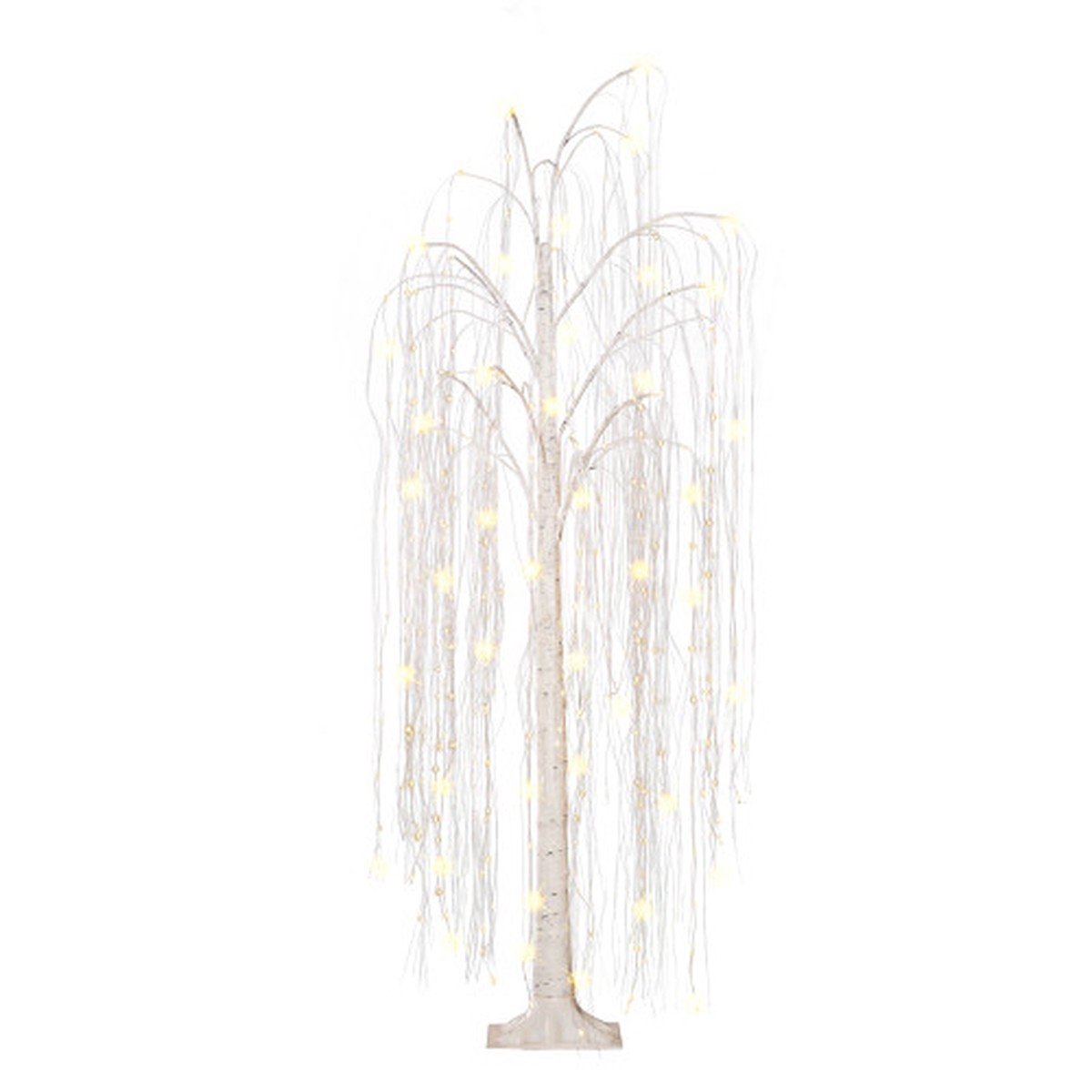 Pre-lit Artificial Christmas Willow Tree – 6 – Warm White LED Lights