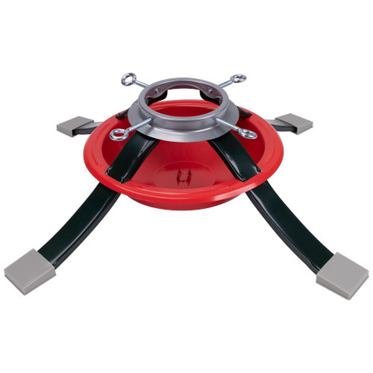 Live Christmas Tree Metal Stand – 27″ – Red and Green