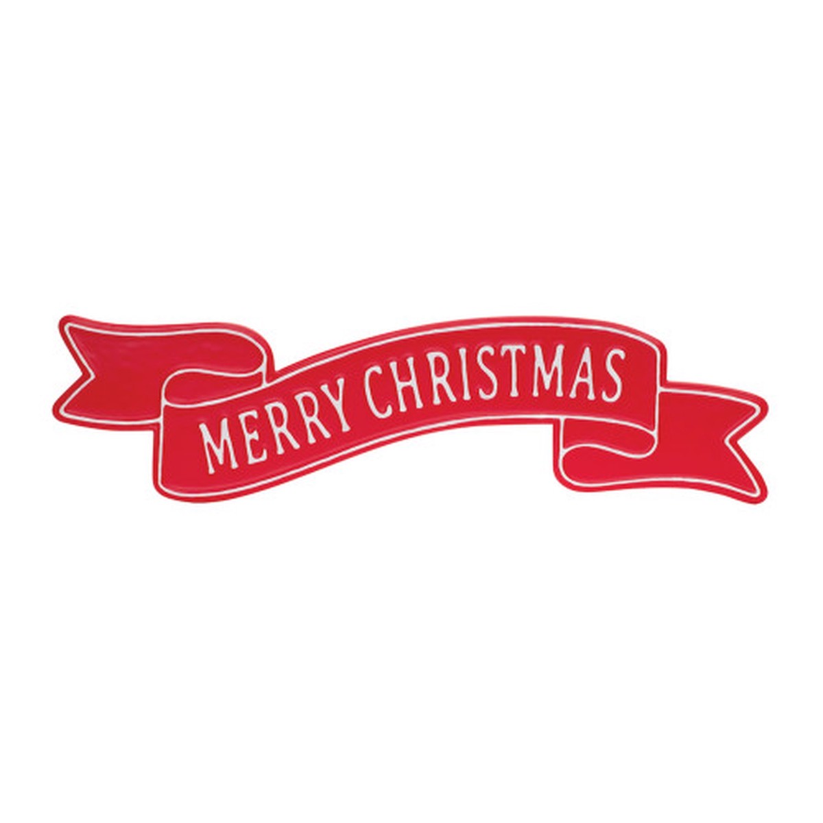 “Merry Christmas” Ribbon Banner Sign – 24″