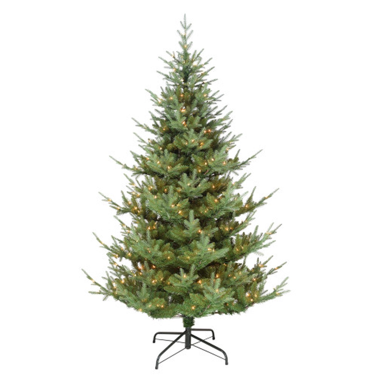 Pre-lit Medium Hillside Spruce Artificial Christmas Tree – 7.5 – Clear Lights