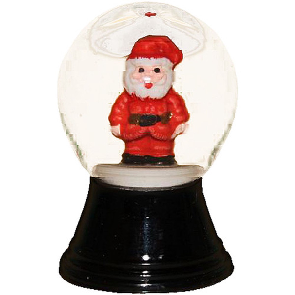 1.5″ Black and Red Snow Globe Santa Tabletop Decoration