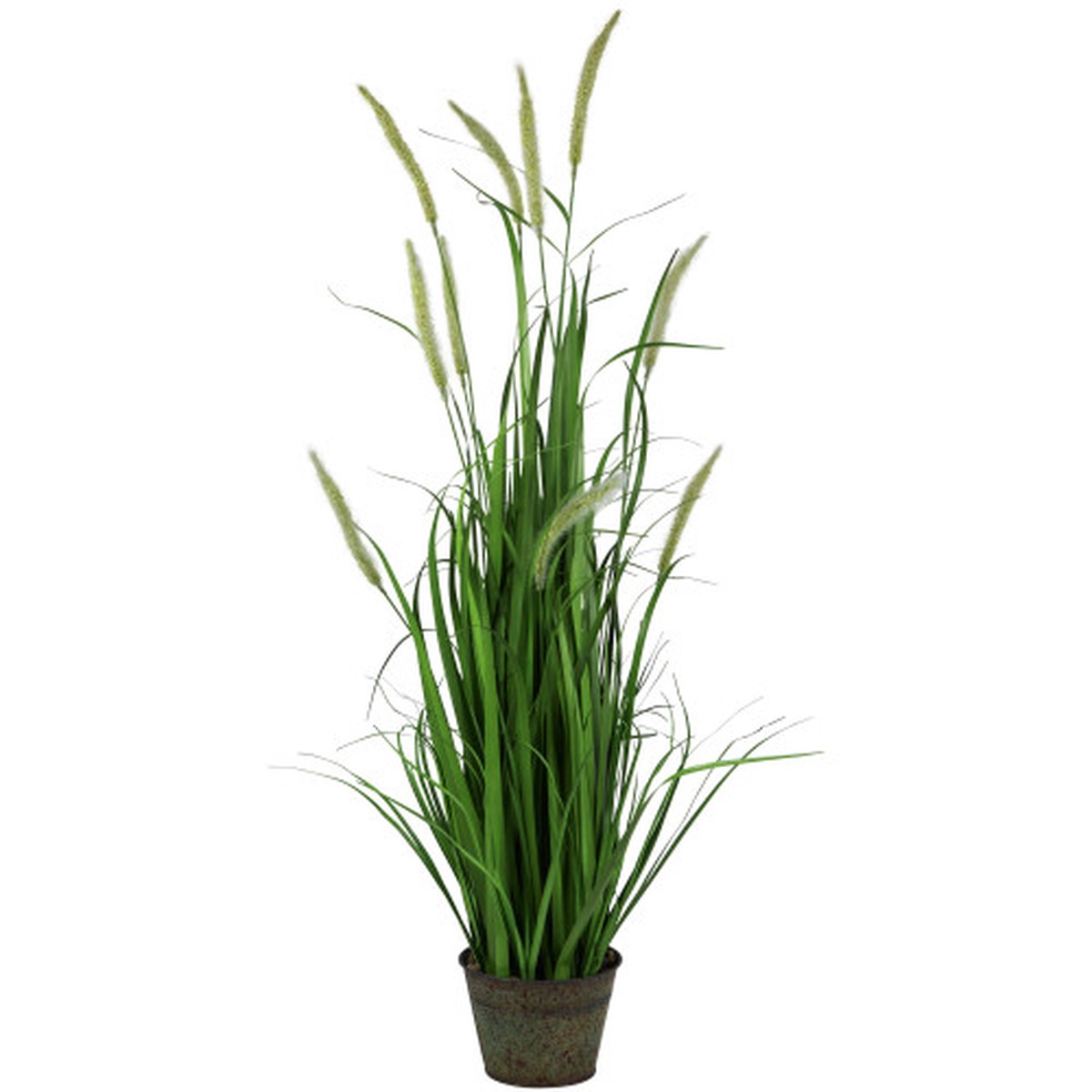 36″ Potted Green Artificial Onion Grass Plant