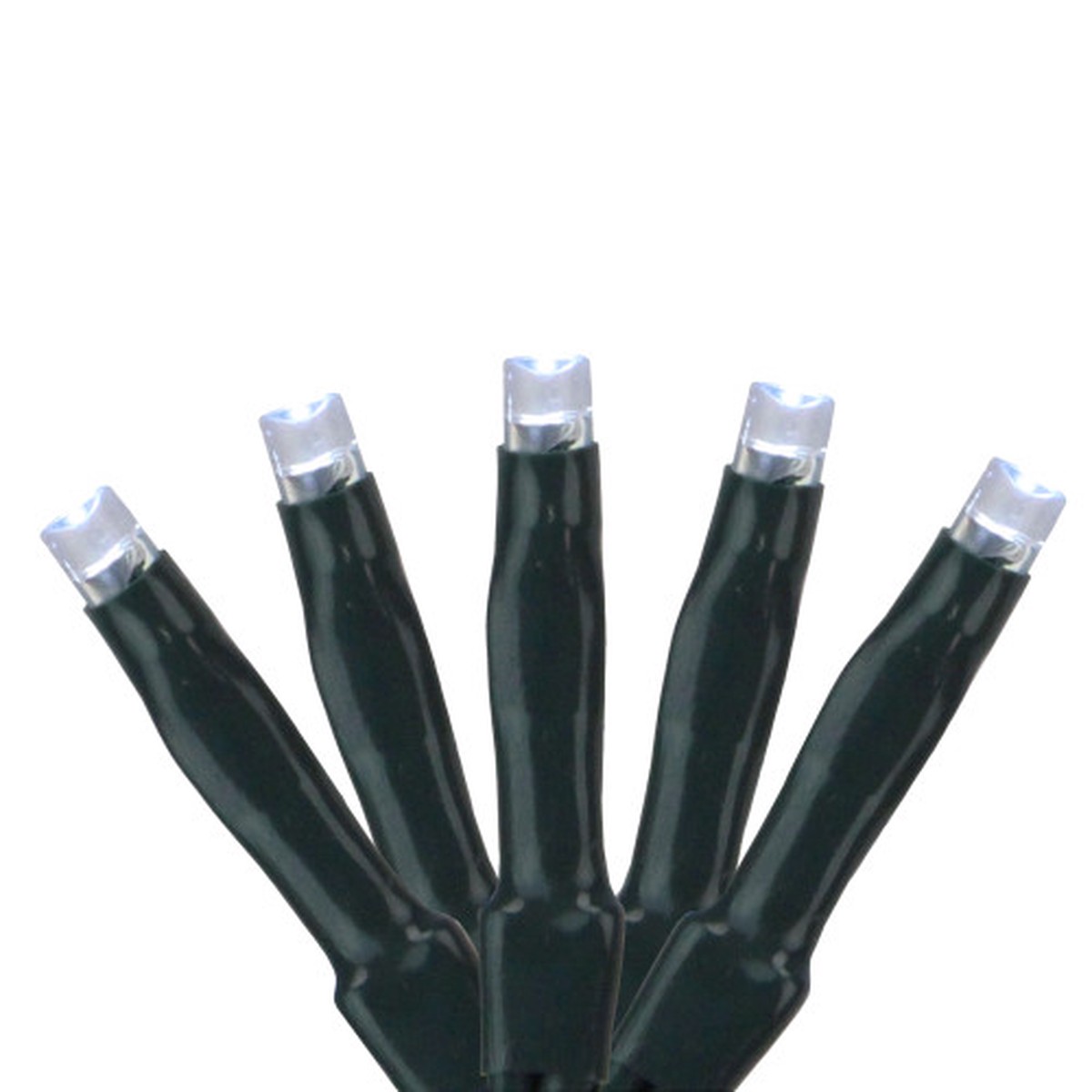 500 Pure White LED 8-Function Cluster Christmas Lights – 49 ft Green Wire