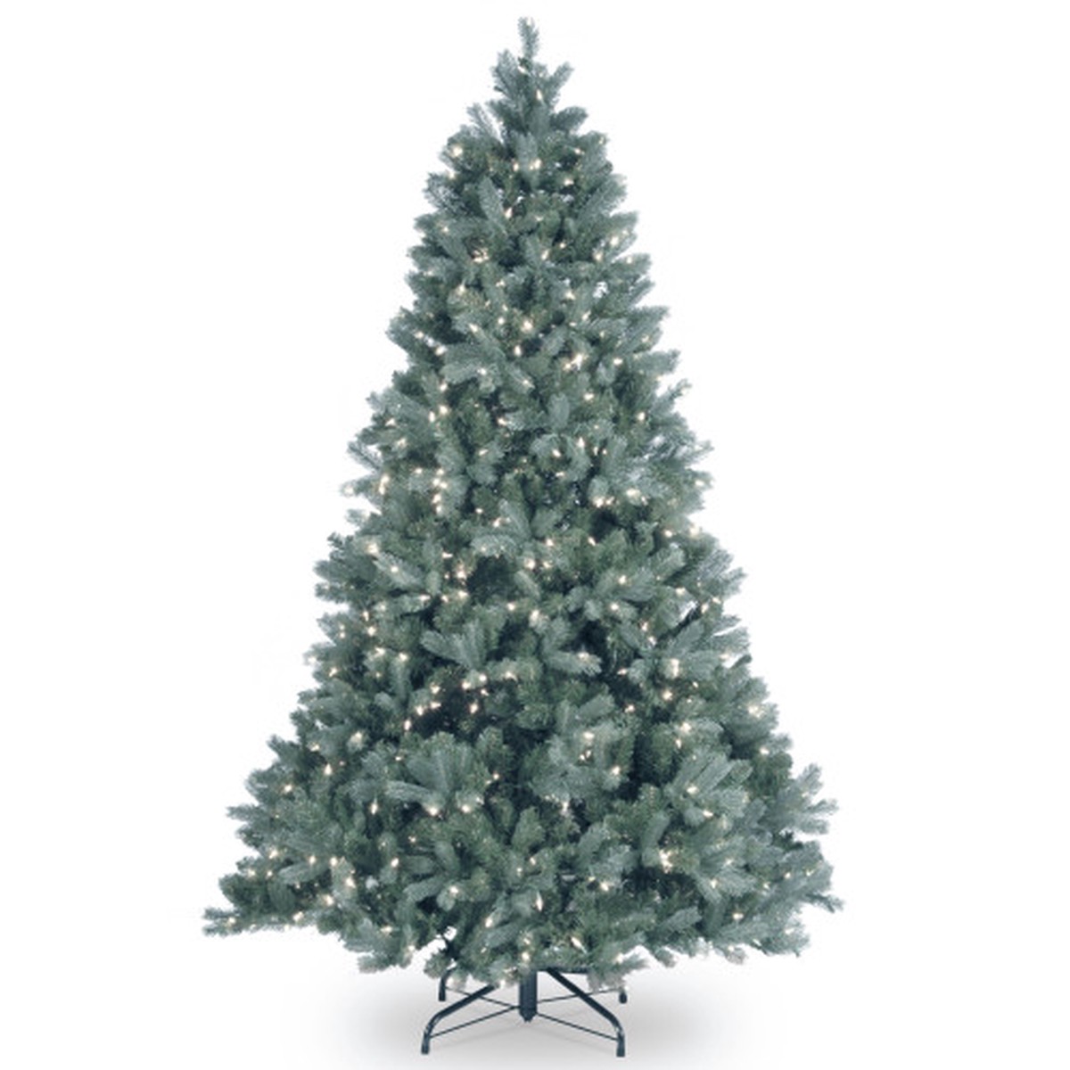 7 Pre-Lit Downswept Douglas Blue Fir Artificial Christmas Tree Clear Lights