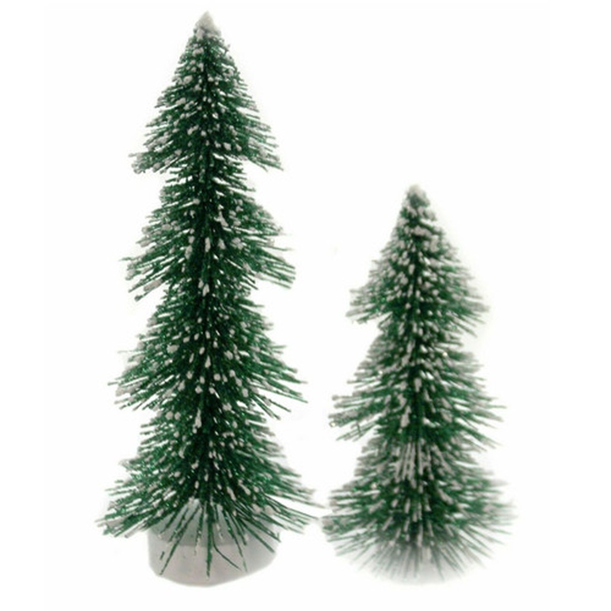 Set of 2 Department 56 Christmas Village Enchanted Pine Trees