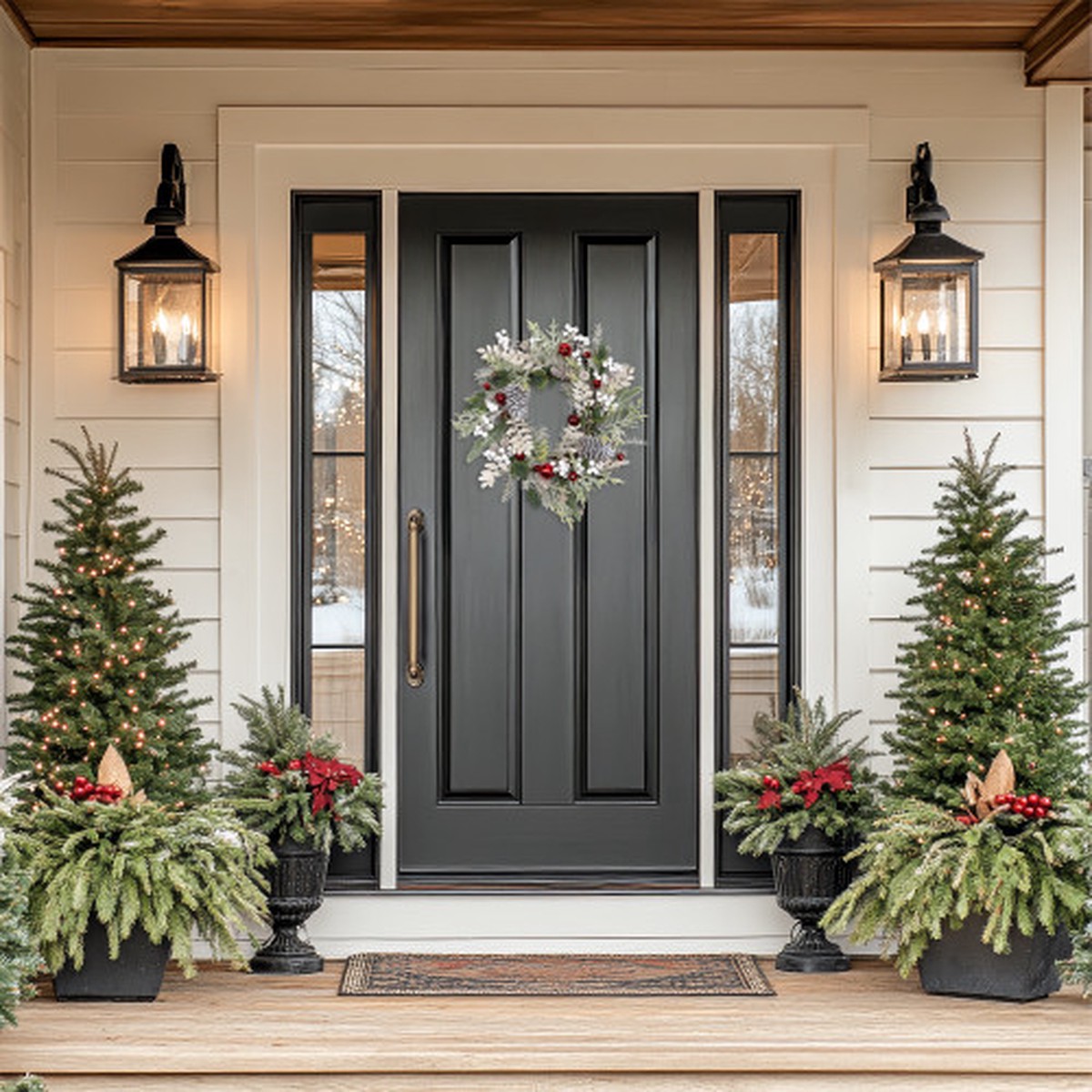 Frosted Pinecones and Berries Artificial Christmas Wreath – 24″ – Unlit